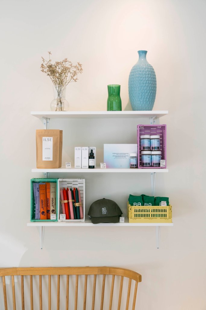 Bookshelf at Baba Yoga Social Club